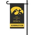Bsi Products BSI Products 75024 NCAA Iowa Hawkeyes Mini Garden Flag with Pole; Black 75024